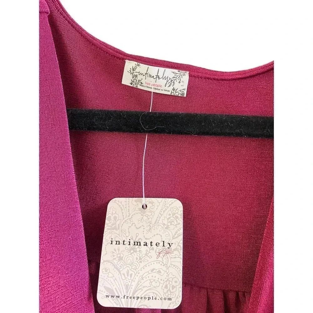 Intimately By Free People Womens Pink Rose Kaya Long Sleeve Bodysuit Size Small